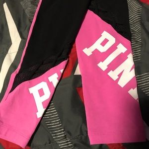 (SOLD LOCALLY)PINK small pink/black netting leggin